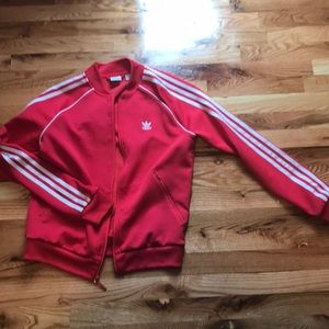 Red adidas jacket